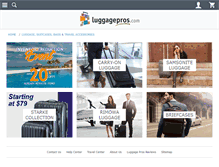 Tablet Screenshot of luggagepros.com